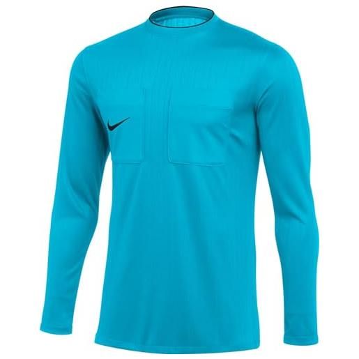 Nike m nk df ref ii jsy ls in jersey, blu clorino/nero, s uomo