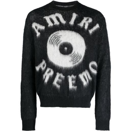 AMIRI maglione con effetto spazzolato - nero