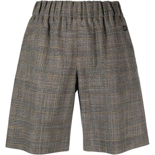Gucci shorts principe di galles - grigio