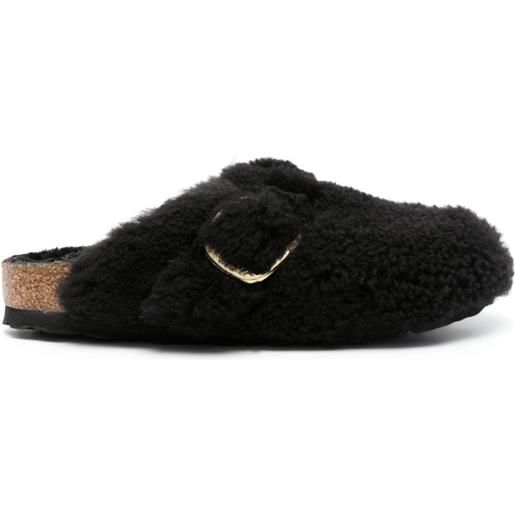 Birkenstock slippers boston c on fibbia - nero