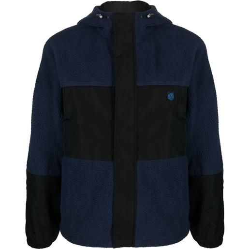 Maison Kitsuné giacca con cappuccio - blu