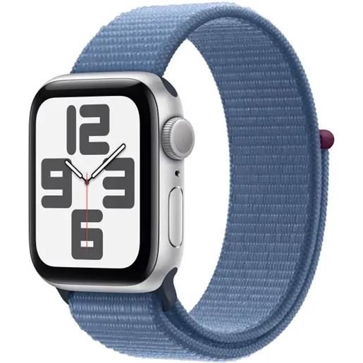 Apple watch se gps cassa 40mm in alluminio con cinturino sport loop blu inverno