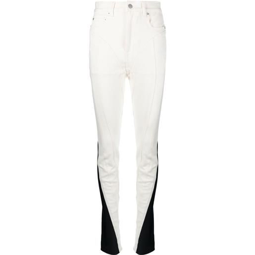 Mugler jeans skinny spiral - bianco