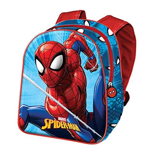 Marvel spiderman climb-zaino 3d mini, blu, 20.5 x 25.5 cm, capacità 5 l
