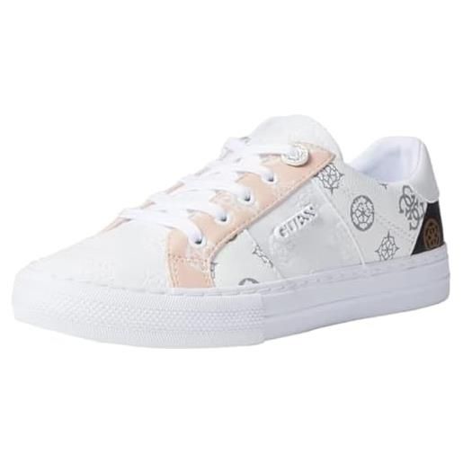 GUESS loven, scarpe da ginnastica donna, bianco/rosa, 35 eu