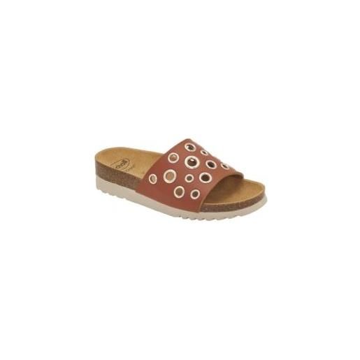 Scholl Shoes magaluf synthetic woman cognac 40 materiale similpelle fodera tomaia feltro sottopiede microfibra suola eva fitting