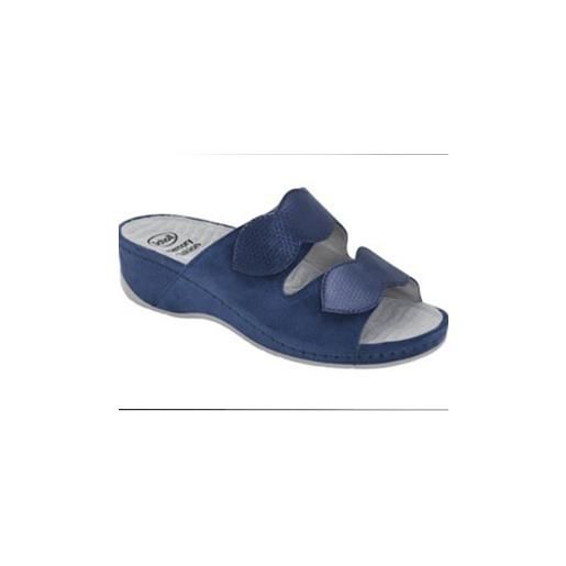 Scholl Shoes nives printed suede+suede woman navy blue 37 materiale pelle scamosciata stampata+pelle scamosciata fodera tomaia p