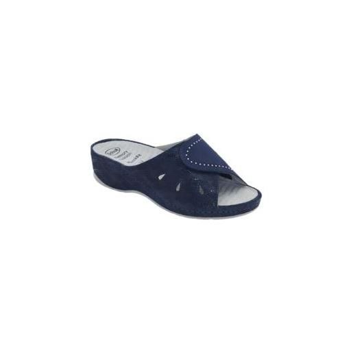 Scholl Shoes nives printed suede+suede woman navy blue 40 materiale pelle scamosciata stampata+pelle scamosciata fodera tomaia p