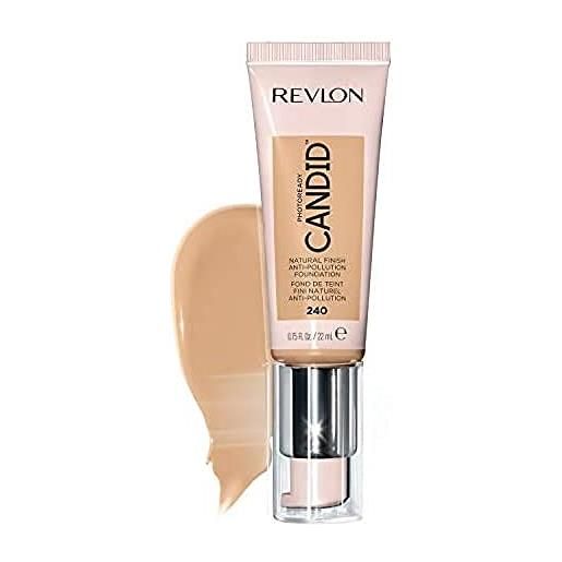 Revlon make up - fondotinta candid photoready anti-inquinamento, finitura naturale, natural beige