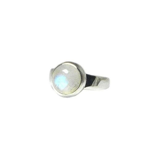 Art Gecko anello in argento sterling 925 con pietra di luna rotonda di fuoco, argento sterling, pietra di luna