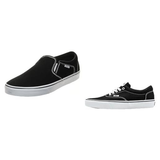 Vans slip on canvas black white 46 eu + sneaker canvas black white 46 eu