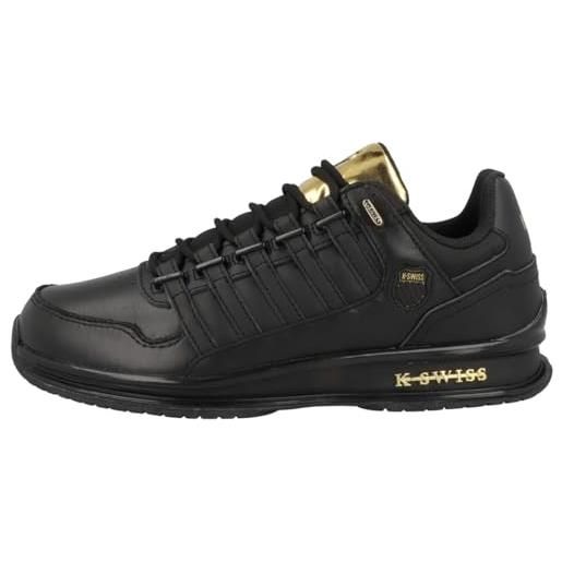 K-Swiss rinzler gt, scarpe da ginnastica uomo, colore: nero e oro, 47 eu