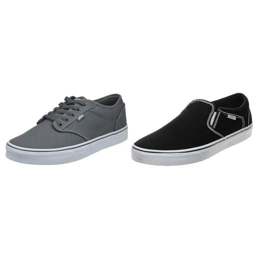 Vans sneaker canvas pewter white 44 eu + slip on canvas black white 44 eu