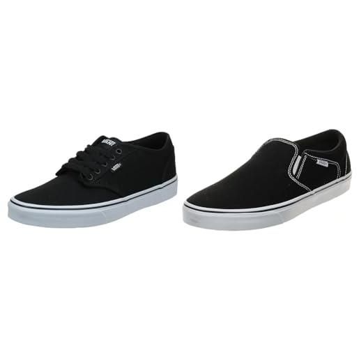 Vans sneaker canvas black white 43 eu + slip on canvas black white 43 eu