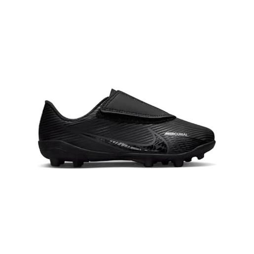 Nike jr. Mercurial vapor 15 club mg, little kids' multi-ground soccer cleats, black/dk smoke grey-summit white-volt, 31.5 eu