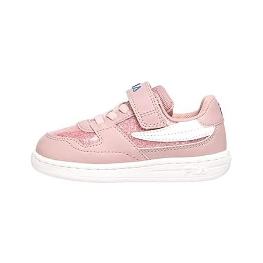 Fila fxventuno f velcro tdl, scarpe da ginnastica unisex-bambini, pale mauve, 22 eu