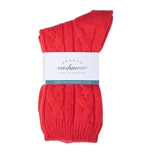 Graham Cashmere - calze da letto in puro cashmere - made in scozia - confezione regalo, floreale, etichettalia unica