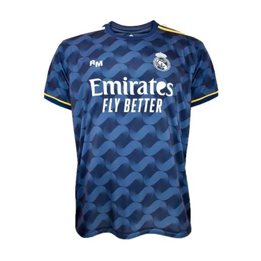 Real Madrid maglia seconda equipaggiamento stagione 2023-2024 - replica ufficiale con licenza ufficiale - adulto, blu, l