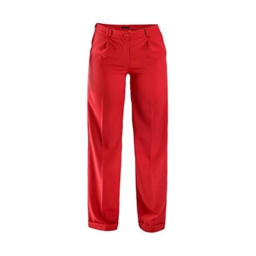 CODICE DONNA pantalone donna ragazza panta palazzo tasca america con pence made in italy 0967 nero 40