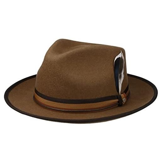 Stetson cappello in lana baileyville fedora donna/uomo - outdoor di feltro autunno/inverno - xl (60-61 cm) marrone