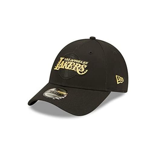 New Era los angeles lakers metallic logo black 9forty adjustable cap - one-size