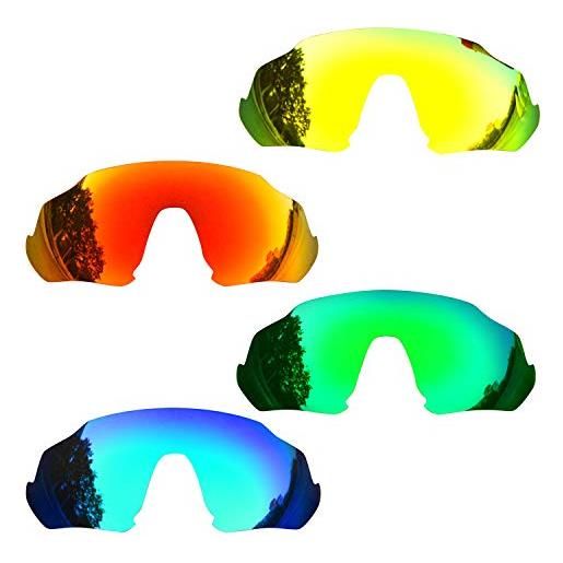 SOODASE per oakley flight jacket occhiali da sole rosso/blu/oro/verde lenti di ricambio polarizzate