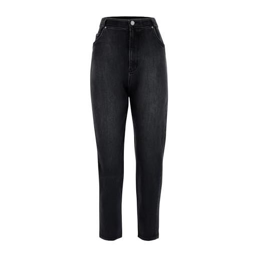 FREDDY - jeans black wide leg cropped denim scuro, donna, denim scuro, small