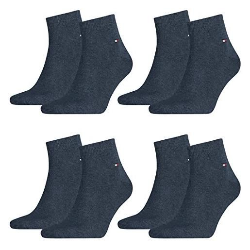 Tommy Hilfiger bandiera casual business calze da uomo, confezione da 8, grey - middle grey melange-758, 47