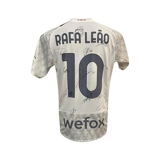 MAESTRI DEL CALCIO maglia gara away "rafa leao 10" autografata firmata a. C. Milan 2023/2024