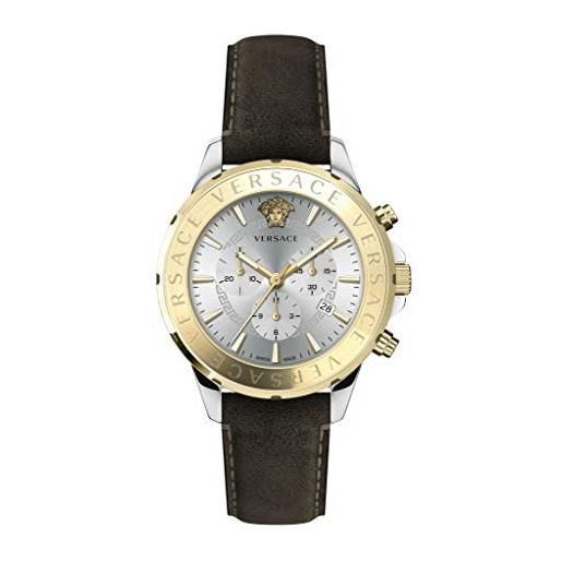 Versace vev600219 chrono signature heren horloge chronograaf 44 mm