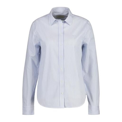 GANT reg poplin stripe shirt, camicia da donna donna, blu ( light blue ), 42