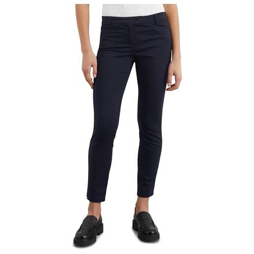 Marc O'Polo marc oߴpolo donna pantaloni chino parzialmente elasticizzati slim fit, blu (thunder blue), 46