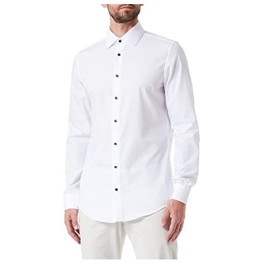 Seidensticker camicia a maniche corte slim fit maglietta, bianco, 40 uomo