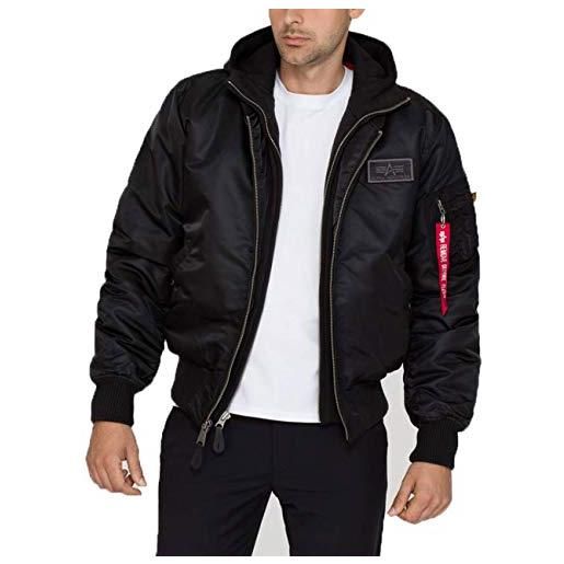 Alpha industries 1 d-tec bomber jacket per uomo giacche, black/black, s