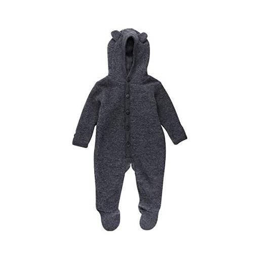 Fixoni baby overall mit füssen cappotto di lana, 01-92 grigio scuro mãƒâlange, 6 mesi bimbo