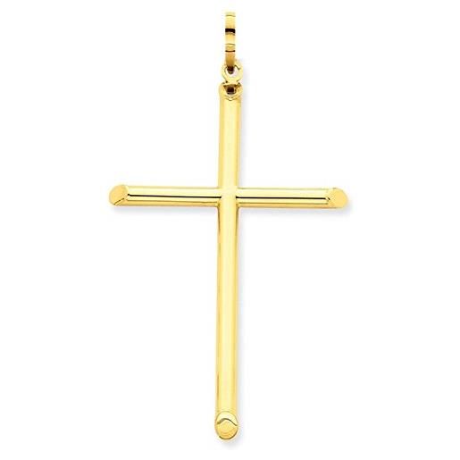 PRINS JEWELS viennagold 190520 - ciondolo a forma di croce, in oro giallo 585 14 carati, unisex