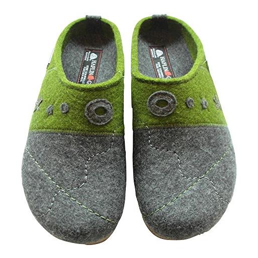 HAFLINGER schuhe damen hausschuhe pantoffeln wolle grizzly tristan 731040, numero: 39 eu, colore: grigio