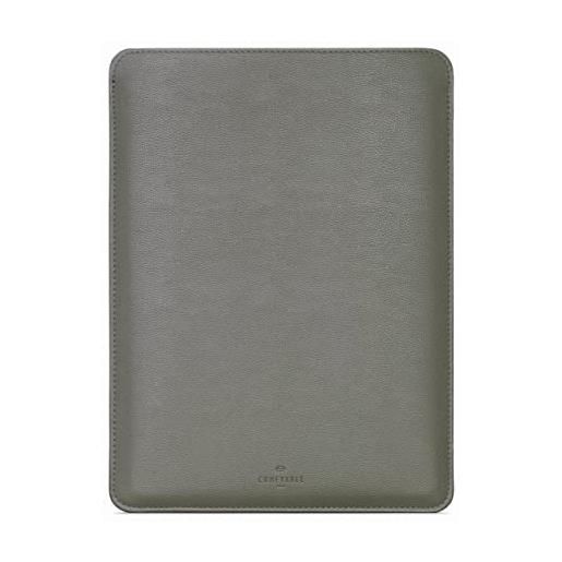 Comfyable custodia per laptop da 15 pollici, compatibile con mac. Book air 15 m3 pro/max 2024 a3114 & m2 2023 a2941, custodia in ecopelle, verde cachi