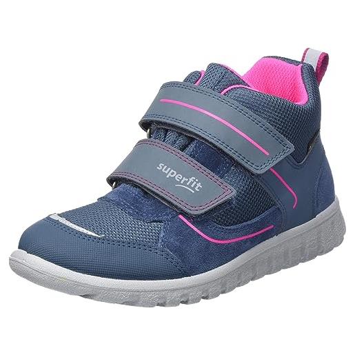 Superfit sport7 mini, scarpe da ginnastica, blu rosa 8010, 29 eu stretta