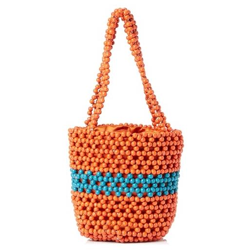 NALLY sacchetto di perline, borsa a tracolla donna, arancione multicolore, einheitsgröße