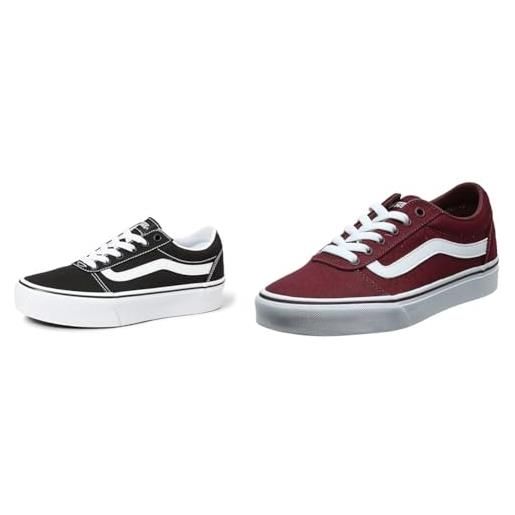 Vans scarpe da ginnastica canvas burgundy 38 eu + sneaker canvas black white 38 eu