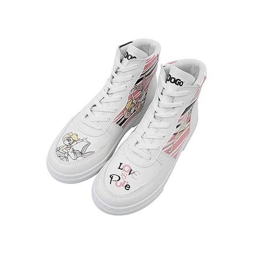 DOGO wb ace boots, sneaker donna, bianco, 37 eu