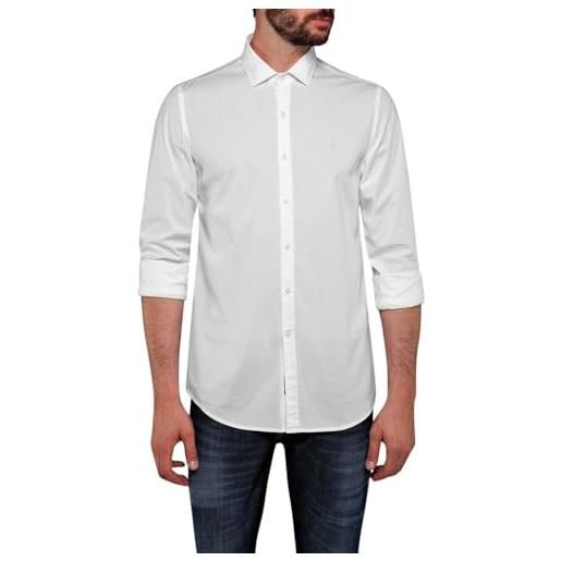 Replay maglia da uomo a maniche lunghe con elasticità, colore bianco (optical white 001), m