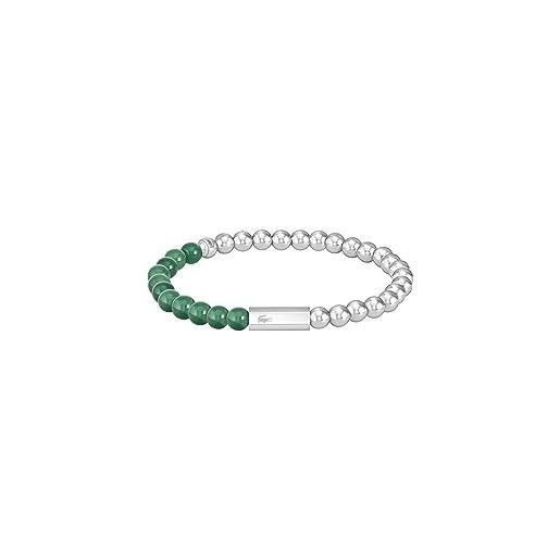 Lacoste braccialetto di perline da uomo collezione scottie, jade