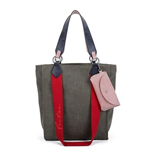 Fritzi aus Preussen izzy02 canvas 0063 oliva, shopper donna, one. Size