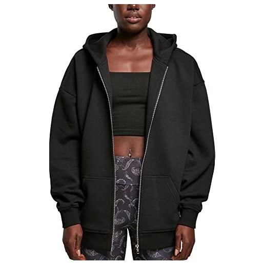 Urban Classics felpa con cappuccio da donna oversize cardigan sweater, nero, xxl
