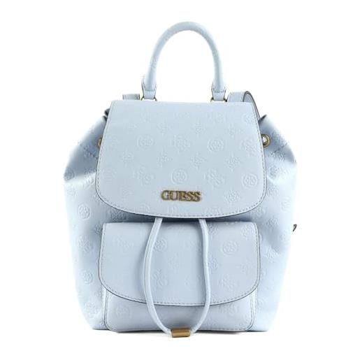 GUESS geva flap backpack ice blue logo