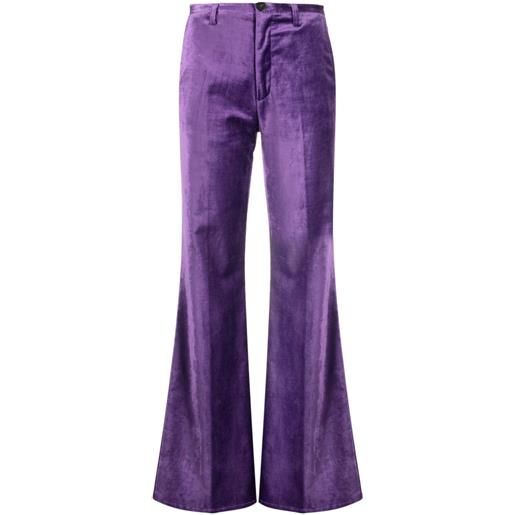 Forte Forte pantaloni svasati in velluto - viola