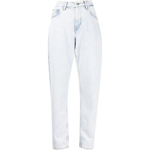 Off-White jeans affusolati a vita alta - blu