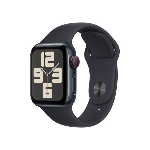 Apple watch se (2ª generazione, 2023) gps + cellular 40mm smartwatch con cassa in alluminio color mezzanotte e cinturino sport mezzanotte - m/l. Fitness tracker, monitoraggio del sonno. 